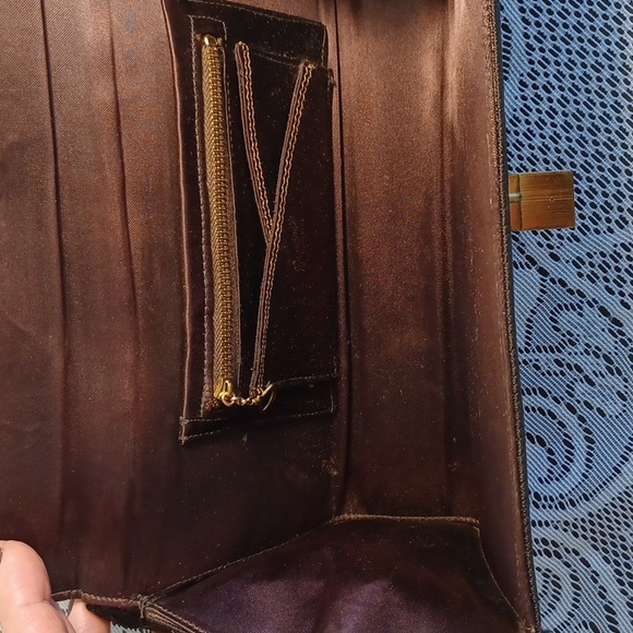 Vintage Normandie hand bag chocolate brown 5503 - Picture 10 of 12